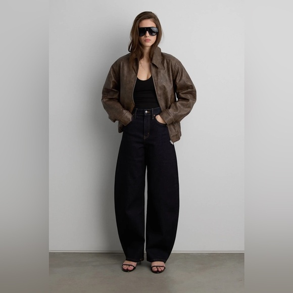 Oak+Fort Vegan Leather Bomber Jacket - Picture 5 of 14